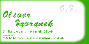 oliver havranek business card