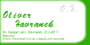 oliver havranek business card